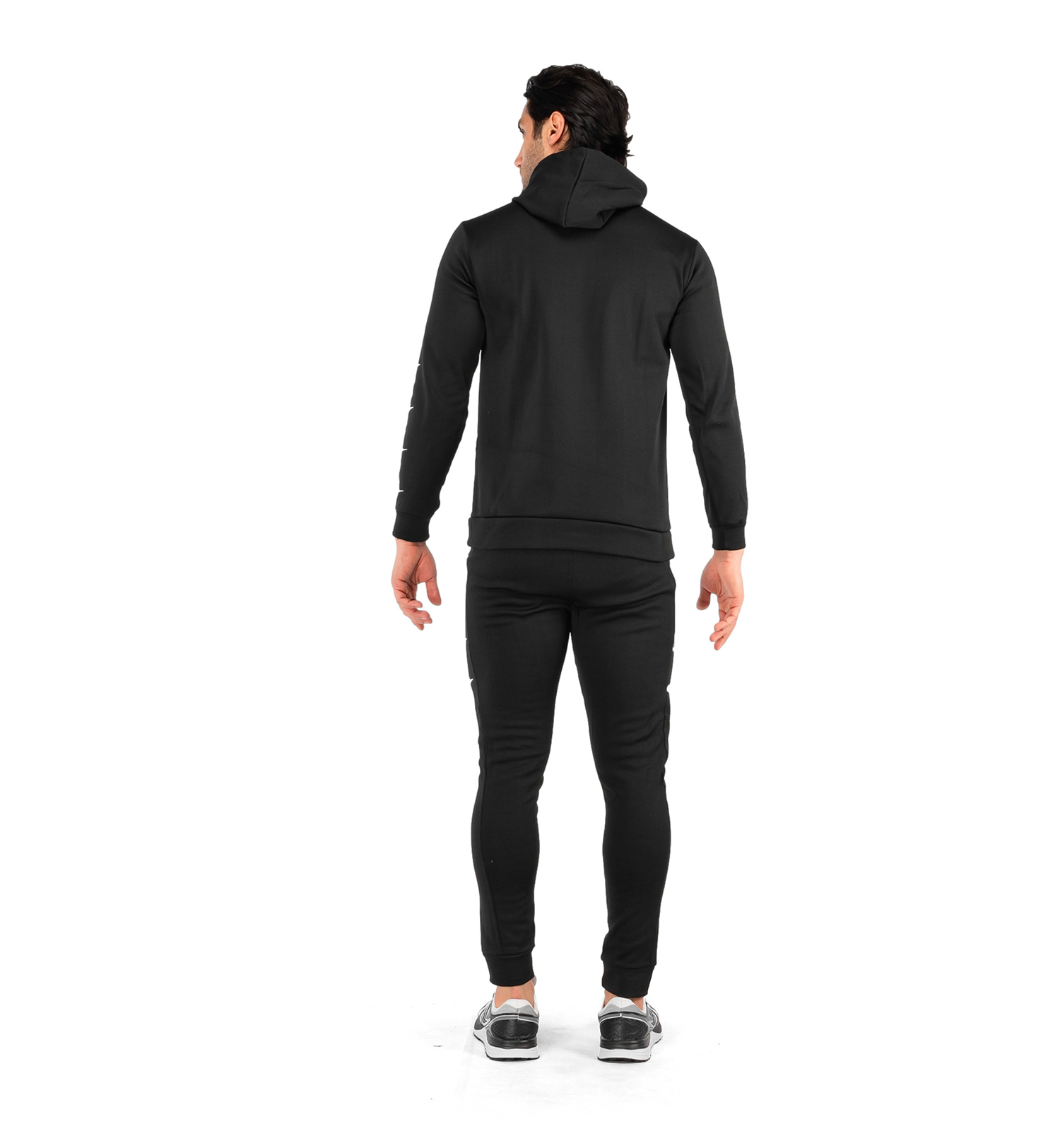 ست هودی شلوار مردانه آستین بلند مشکی Nike ساده مدل 43137