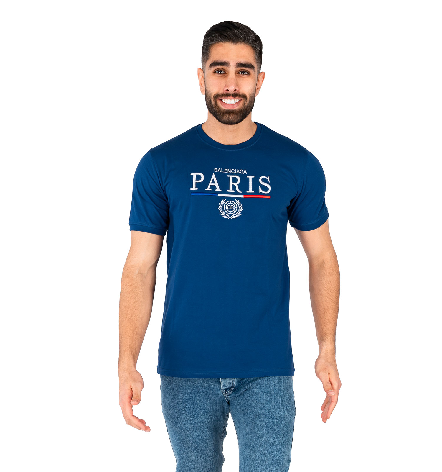 تیشرت Paris یقه گرد مردانه ساده مدل 43836