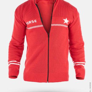 ژاکت بافت مردانه زیپ دار یقه ایستاده Converse مدل 30990