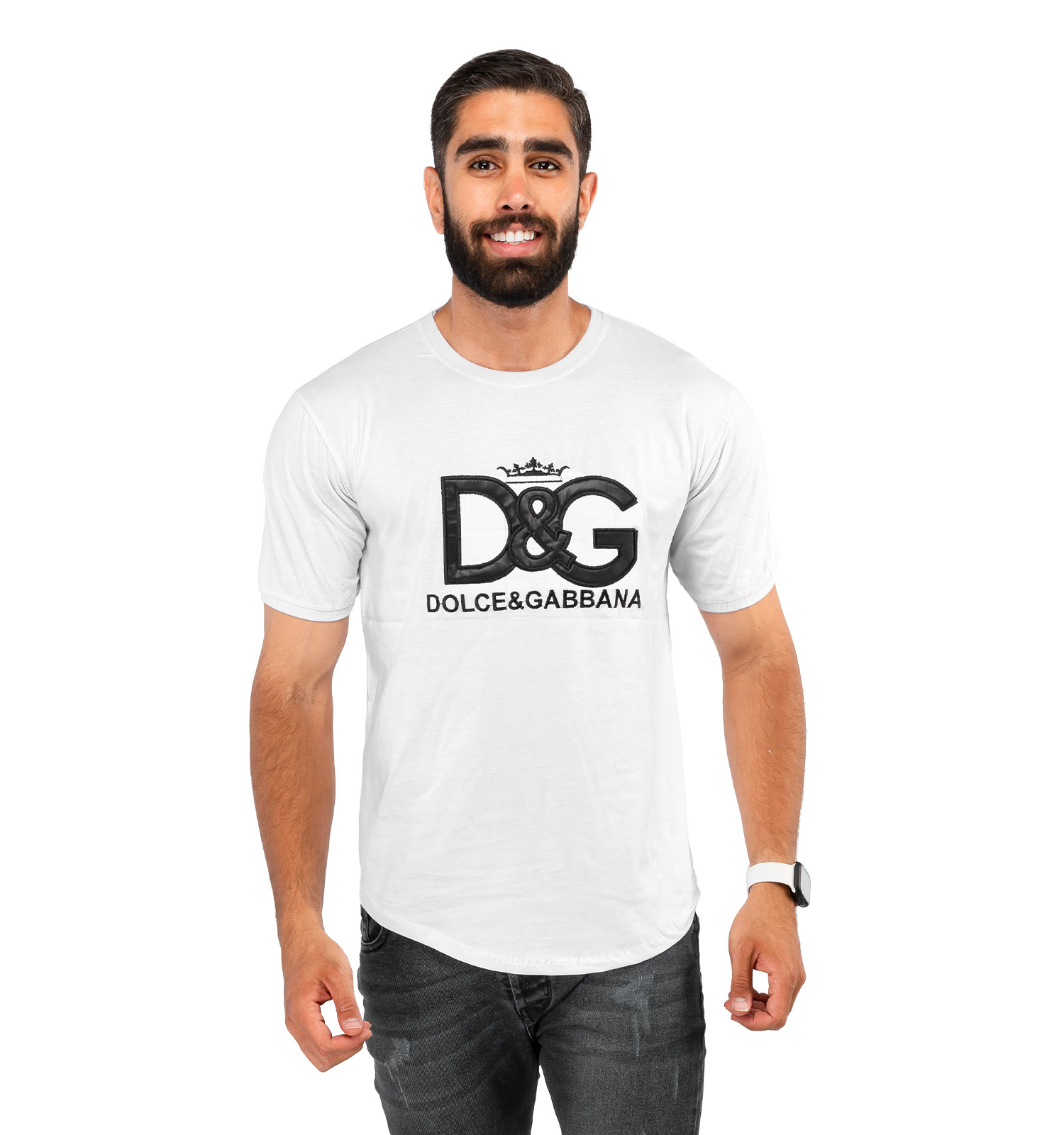 تیشرت مردانه یقه گرد D & G مدل 38288