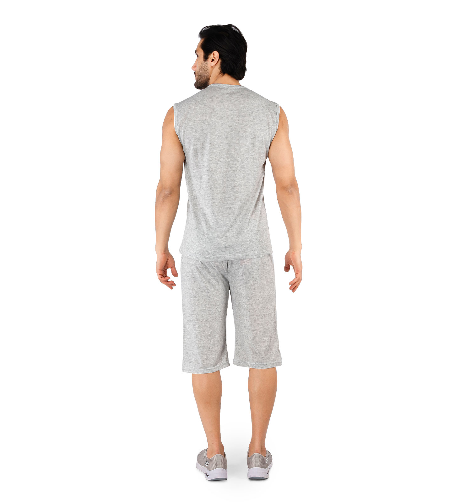 ست رکابی شلوارک مردانه آستین حلقه ای Nike ساده یقه گرد مدل 44164