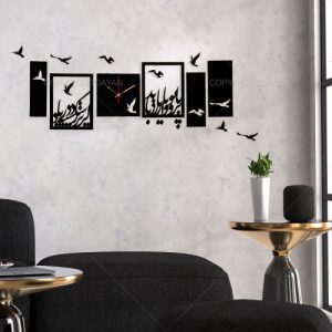 ساعت دیواری روکش مخمل اوج