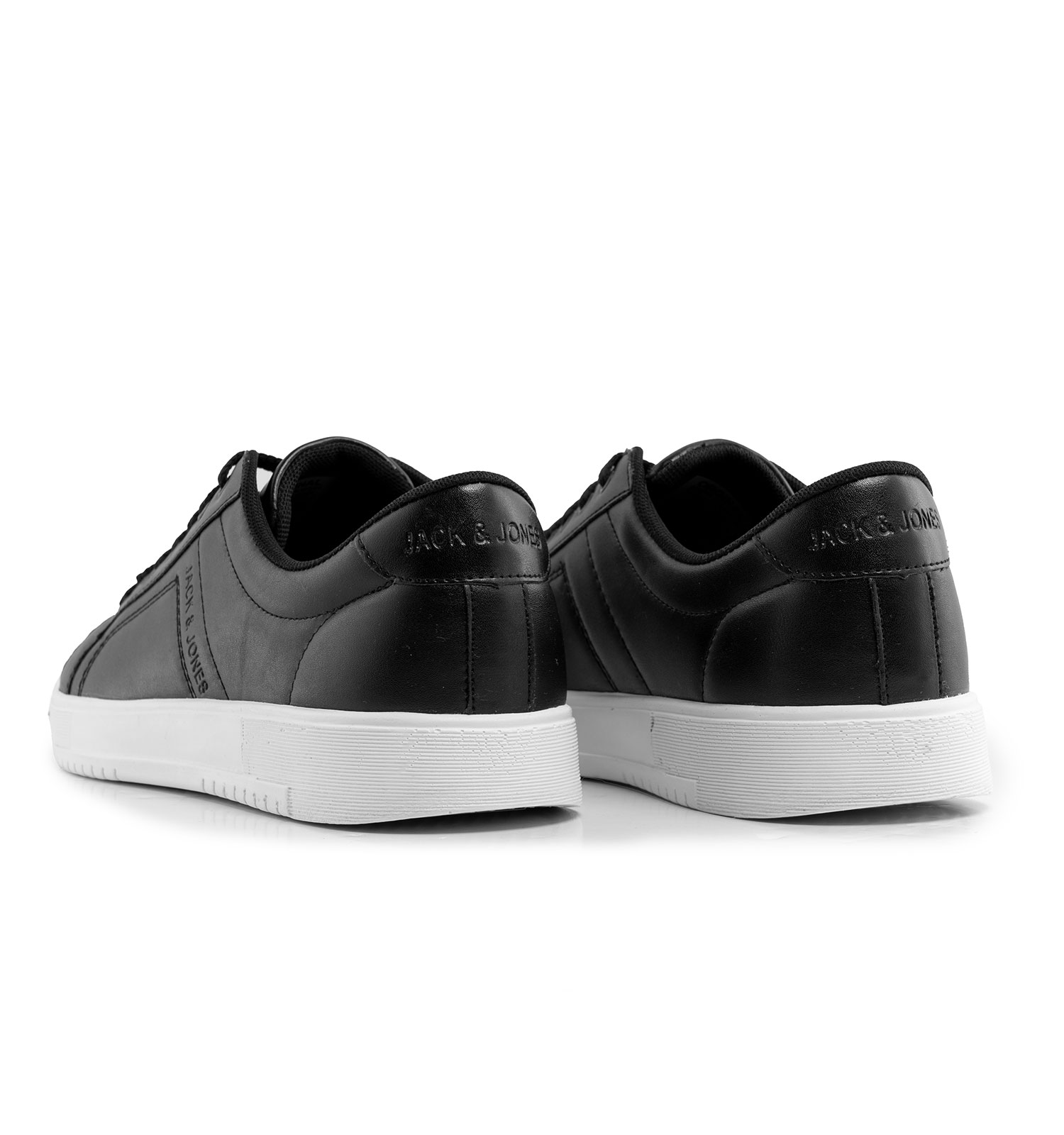 کفش روزمره مردانه Jack & Jones چرم مصنوعی بند دار مشکی مدل 44440
