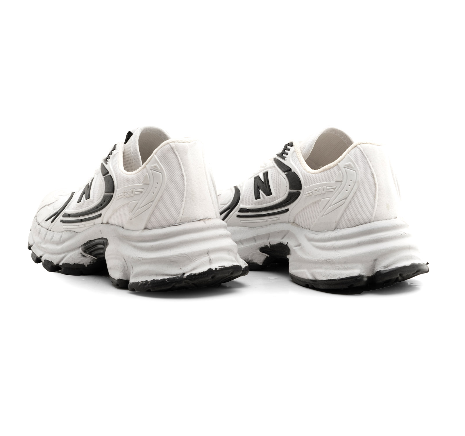 کفش اسپرت New Balance زنانه سفید مشکی لژ دار بندی مدل 45908
