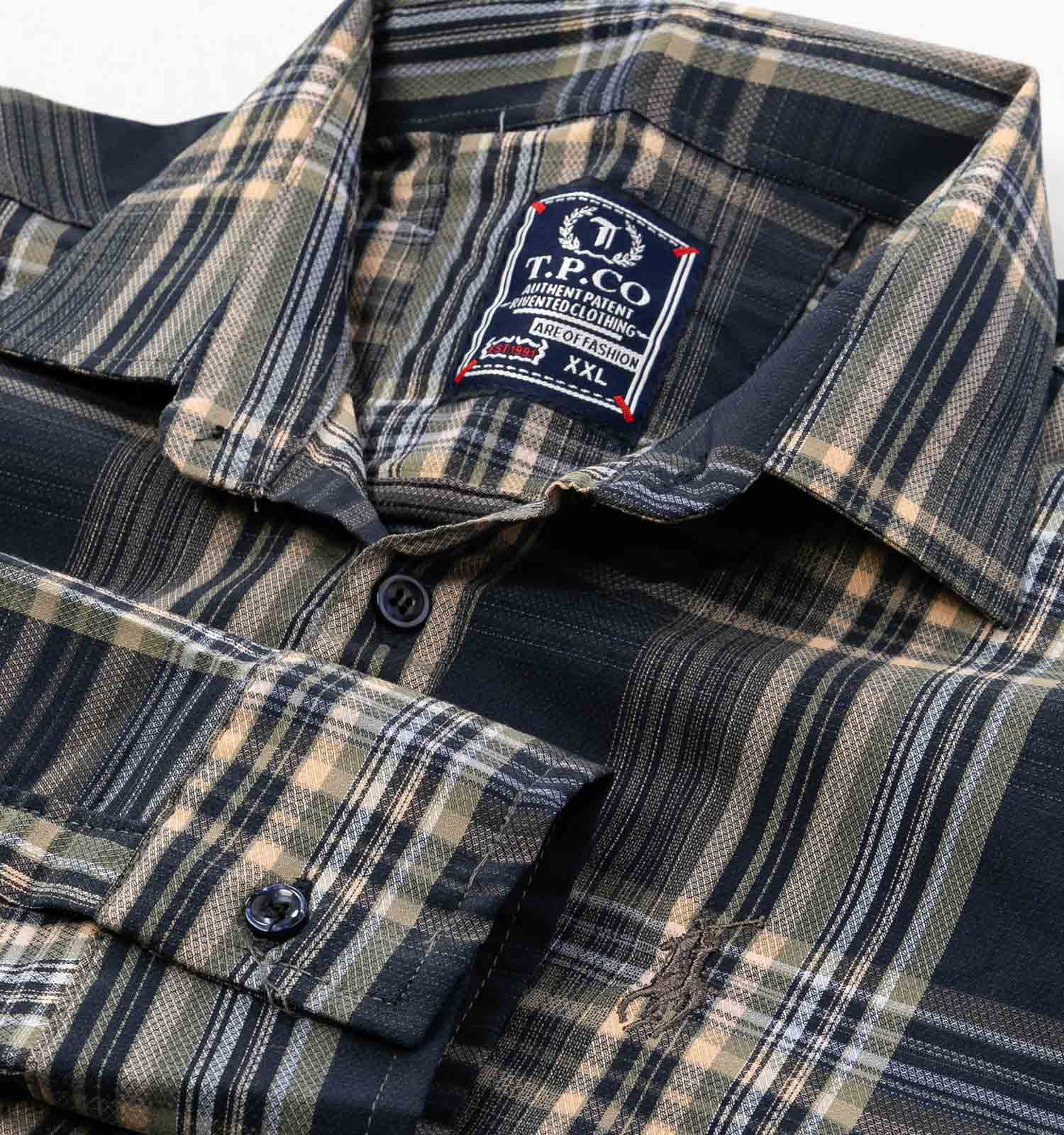 پیراهن مردانه چهارخانه Polo مدل 36828