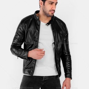 کاپشن چرمی مردانه Damon مدل 22572