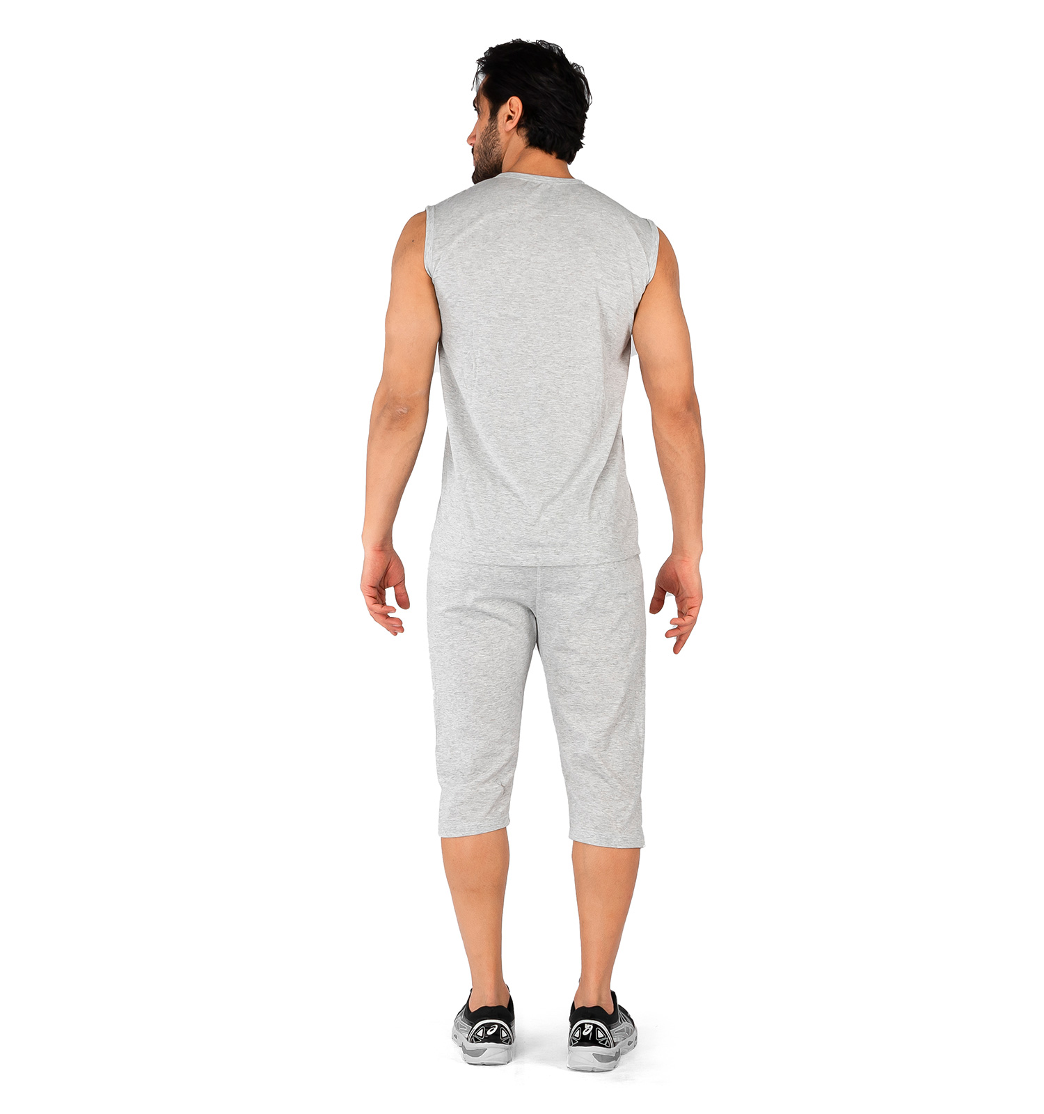 ست رکابی شلوارک مردانه آستین حلقه ای Reebok ساده یقه گرد مدل 43896