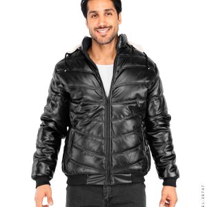 کاپشن چرم مردانه بادی Stark مدل 39747