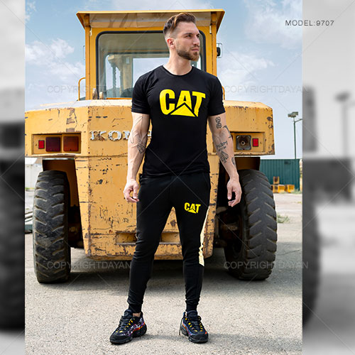 ست تیشرت شلوار مردانه Cat مدل A 9707