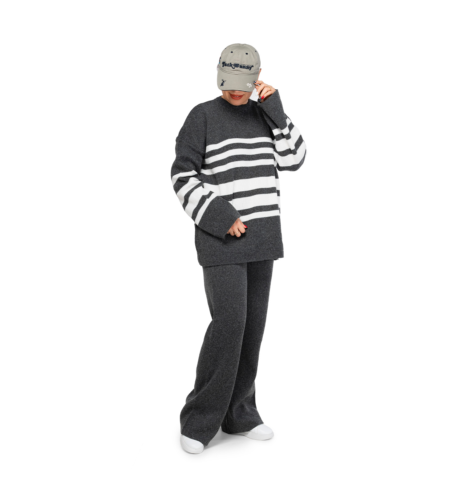 ست بلوز شلوار بافت زنانه یقه گرد مدل 45872