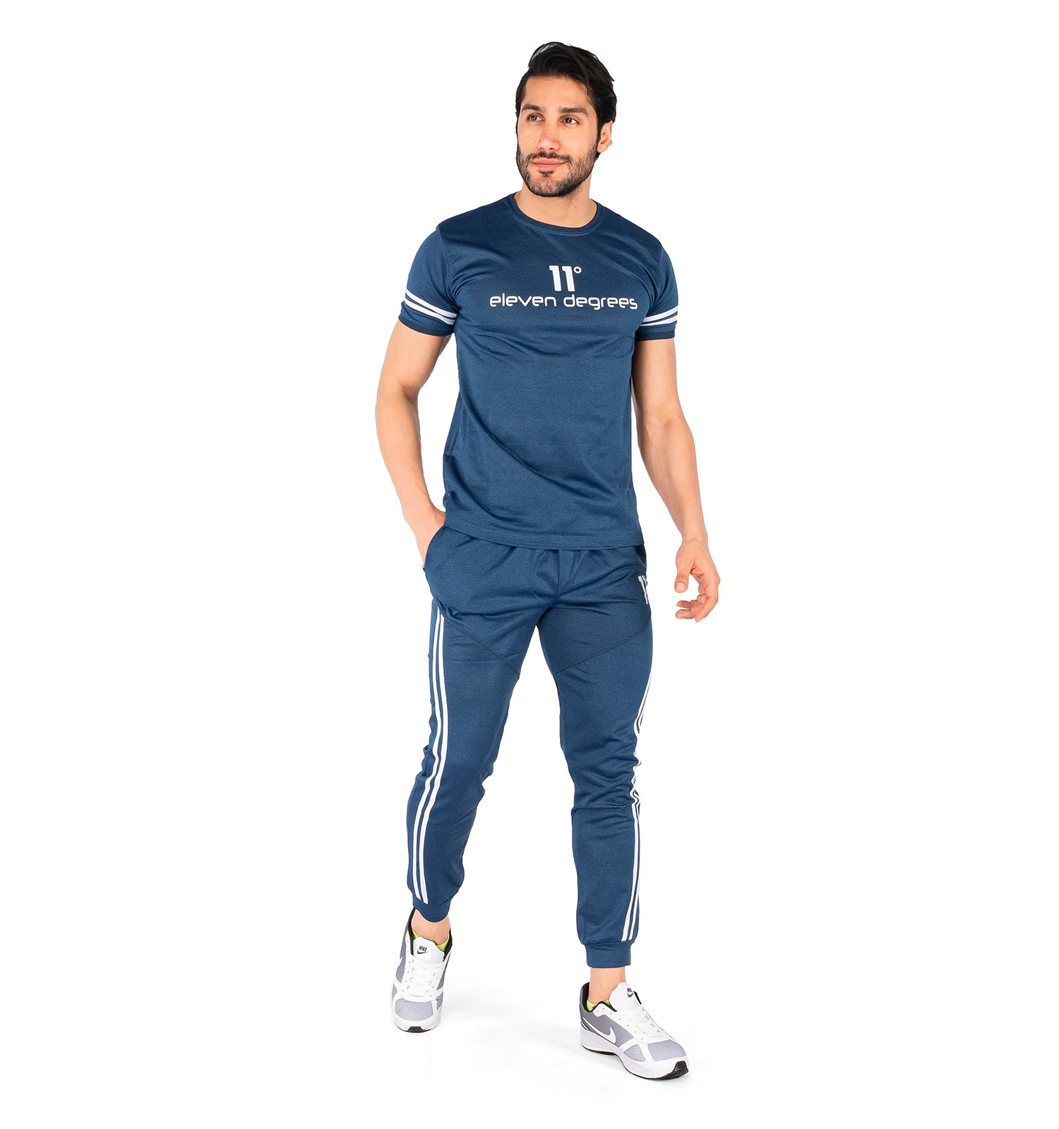 ست تیشرت شلوار مردانه آستین کوتاه ساده یقه گرد مدل 43967