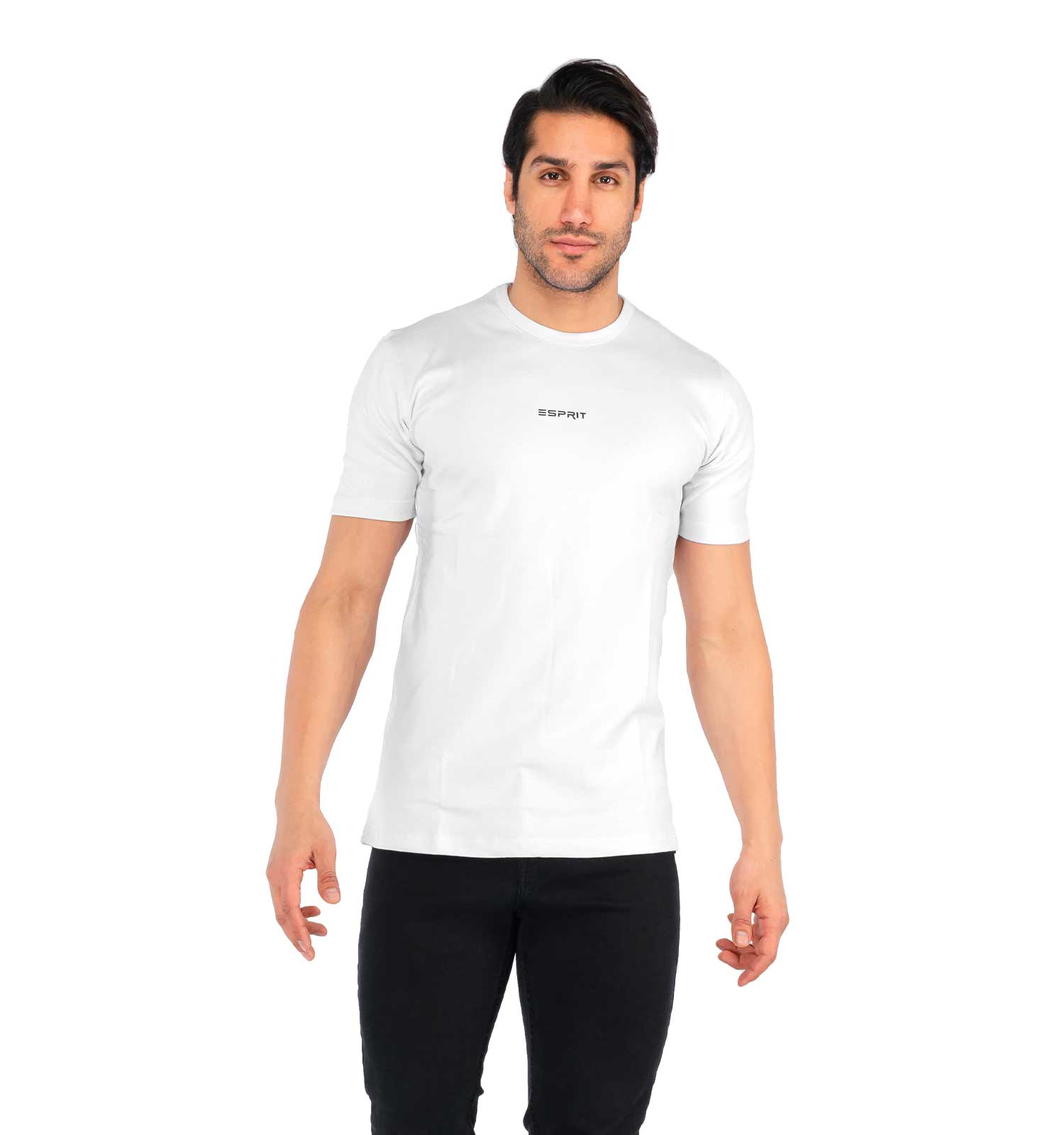 تیشرت Esprit یقه گرد مردانه سفید ساده مدل 42213