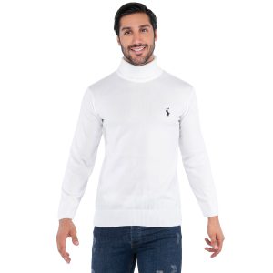 بافت مردانه ساده یقه اسکی Polo مدل 38675