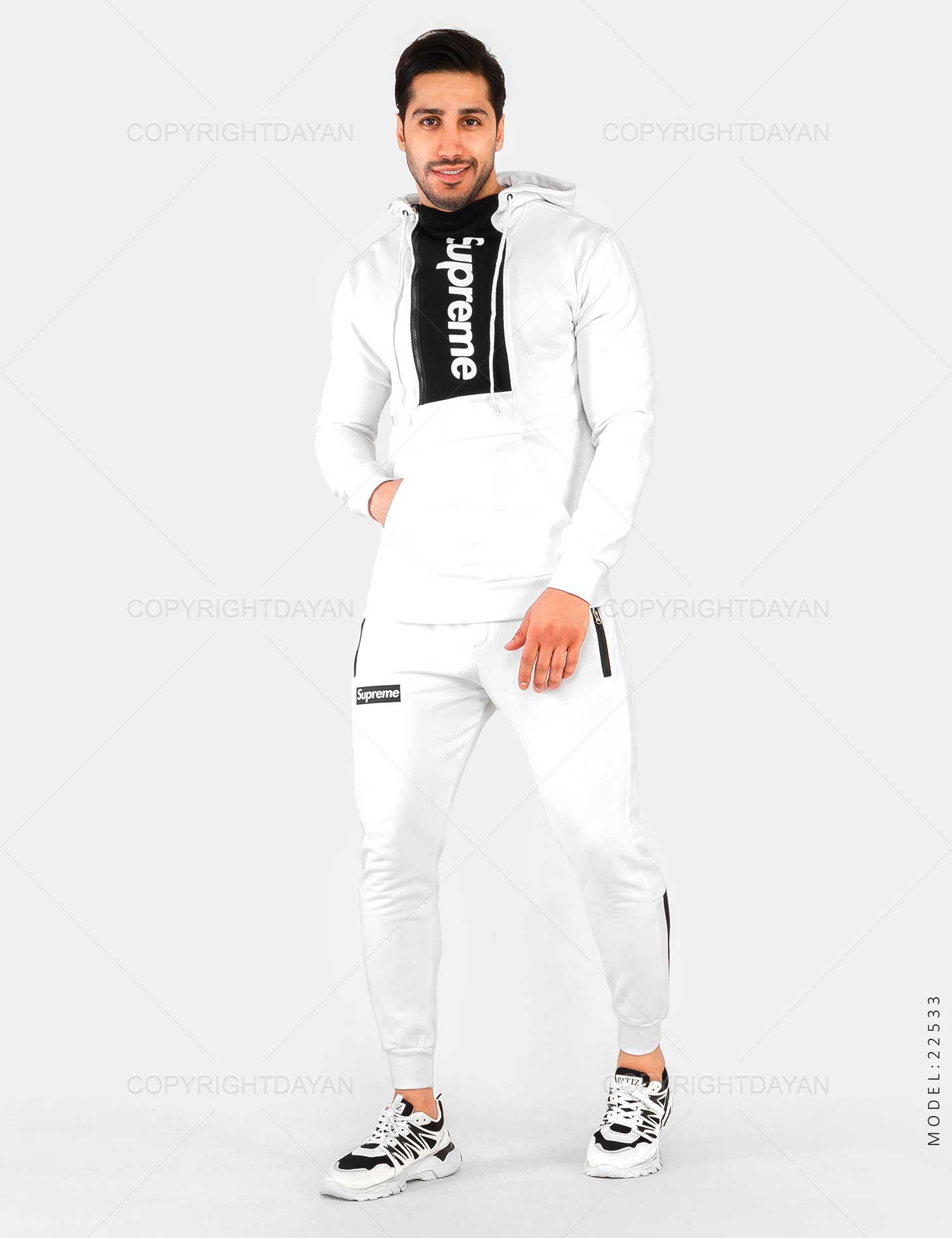ست سویشرت شلوار مردانه Supreme مدل 22533