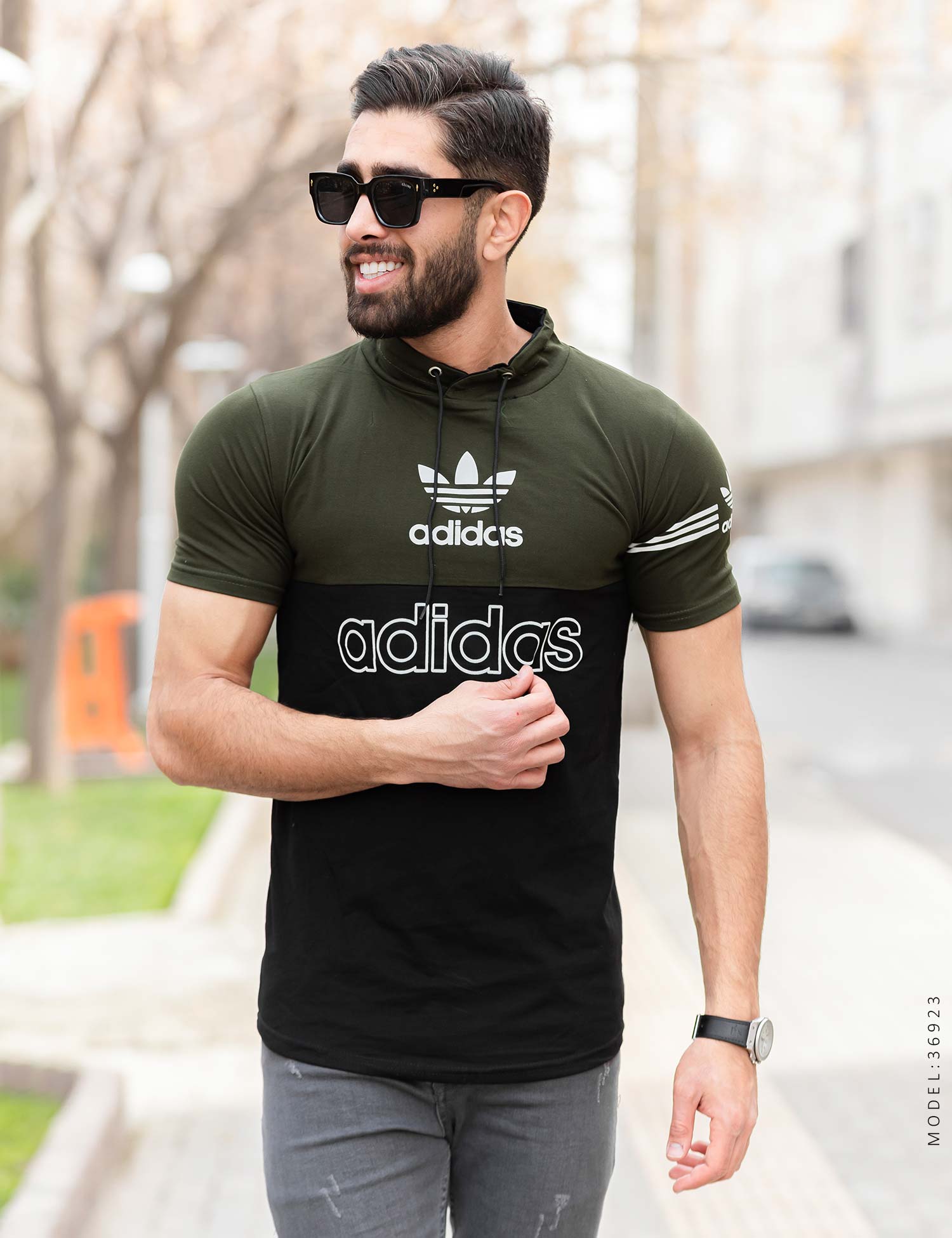 تیشرت مردانه یقه بند دار Adidas مدل 36923