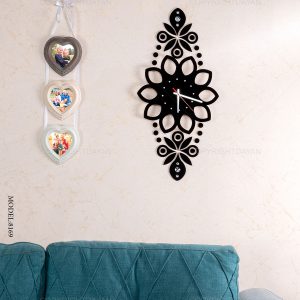 ساعت دیواری روکش مخمل آوا
