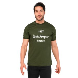 تیشرت Ferragamo یقه گرد مردانه پنبه ساده مدل 44720