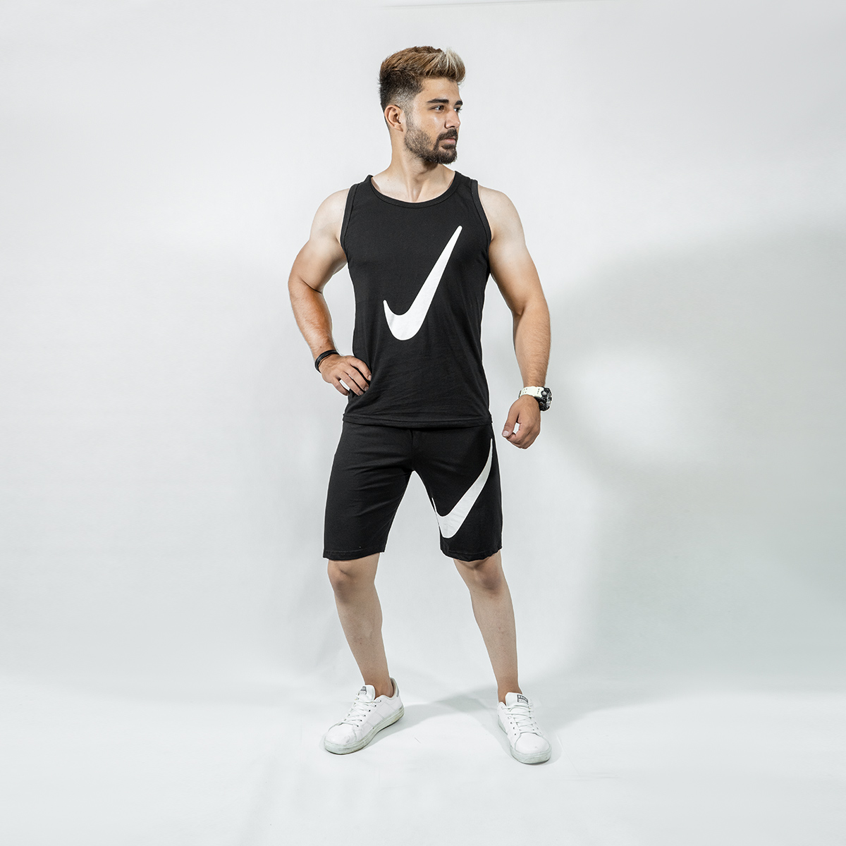 ست رکابی شلوارک Nike مردانه مدل Many