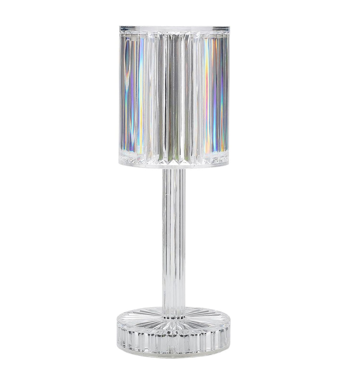 چراغ خواب لمسی شارژی کریستالی طرح آباژور مدل 42768