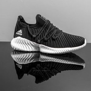 کفش ورزشی Adidas مردانه مشکی زیره سفید مدل River