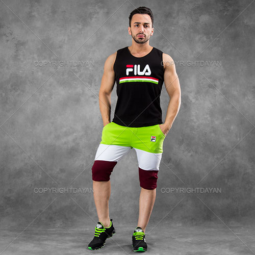 ست رکابی شلوارک مردانه Fila مدل Longony