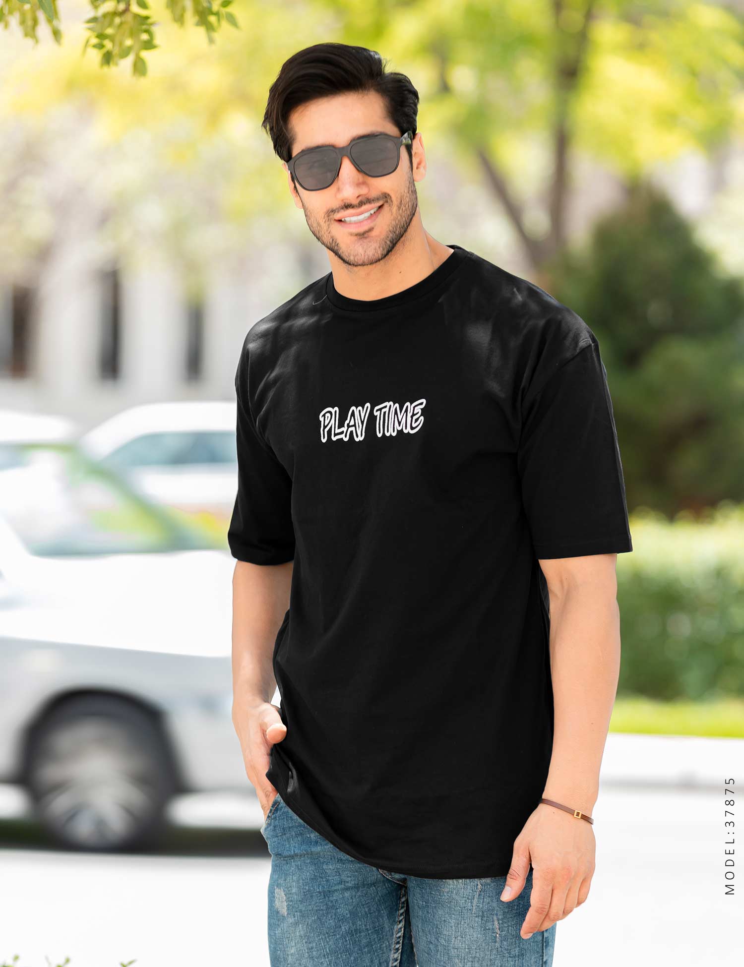 تیشرت مردانه لانگ Alma مدل 37875