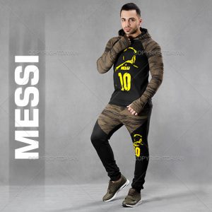 ست سویشرت شلوار Messi مدل Ransa (زیتونی)