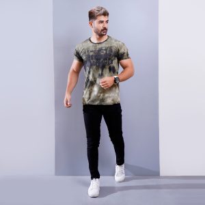 تیشرت مردانه ابر بادی سبز مدل windy