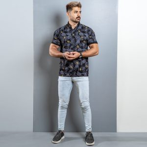 تیشرت Lacoste مردانه مشکی خردلی مدل Rion