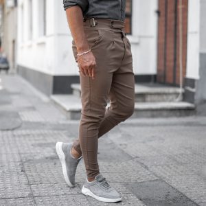 شلوار اسلش قهوه ای مردانه مدل Keavan