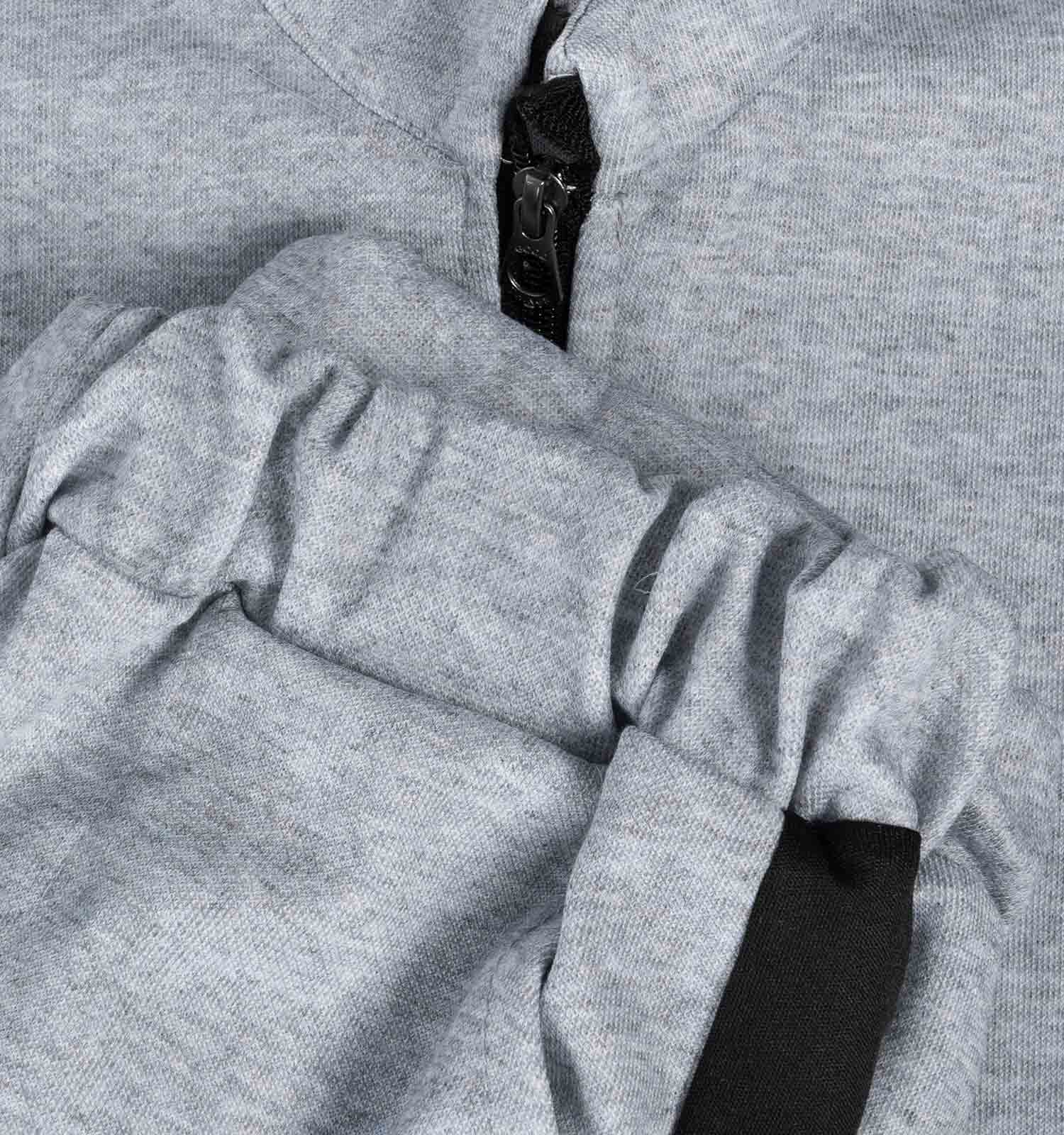 ست سویشرت شلوار مردانه آستین بلند طوسی Polo ساده یقه ایستاده مدل 43886