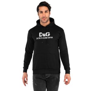 هودی مردانه کلاهدار مشکی D & G مدل 41803