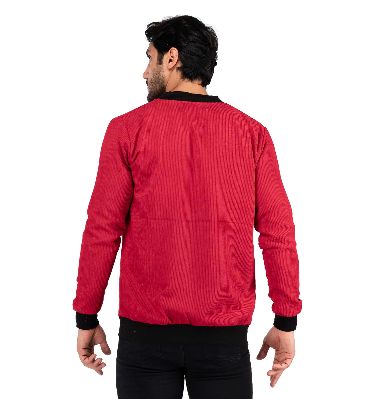 سویشرت زیپ دار مخمل مردانه Araz یقه گرد مدل 40629