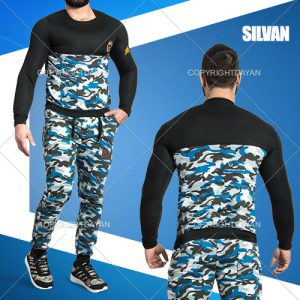 ست بلوز شلوار ارتشی(آبی)