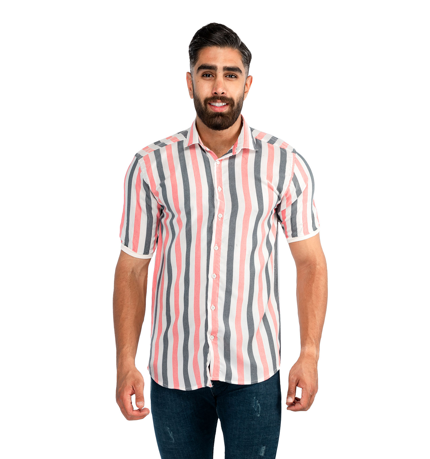 پیراهن مردانه راه راه Zima مدل 39074