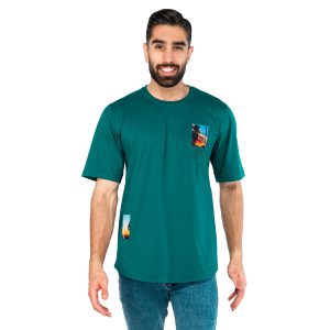 تیشرت یقه گرد مردانه پنبه طرحدار مدل 44550