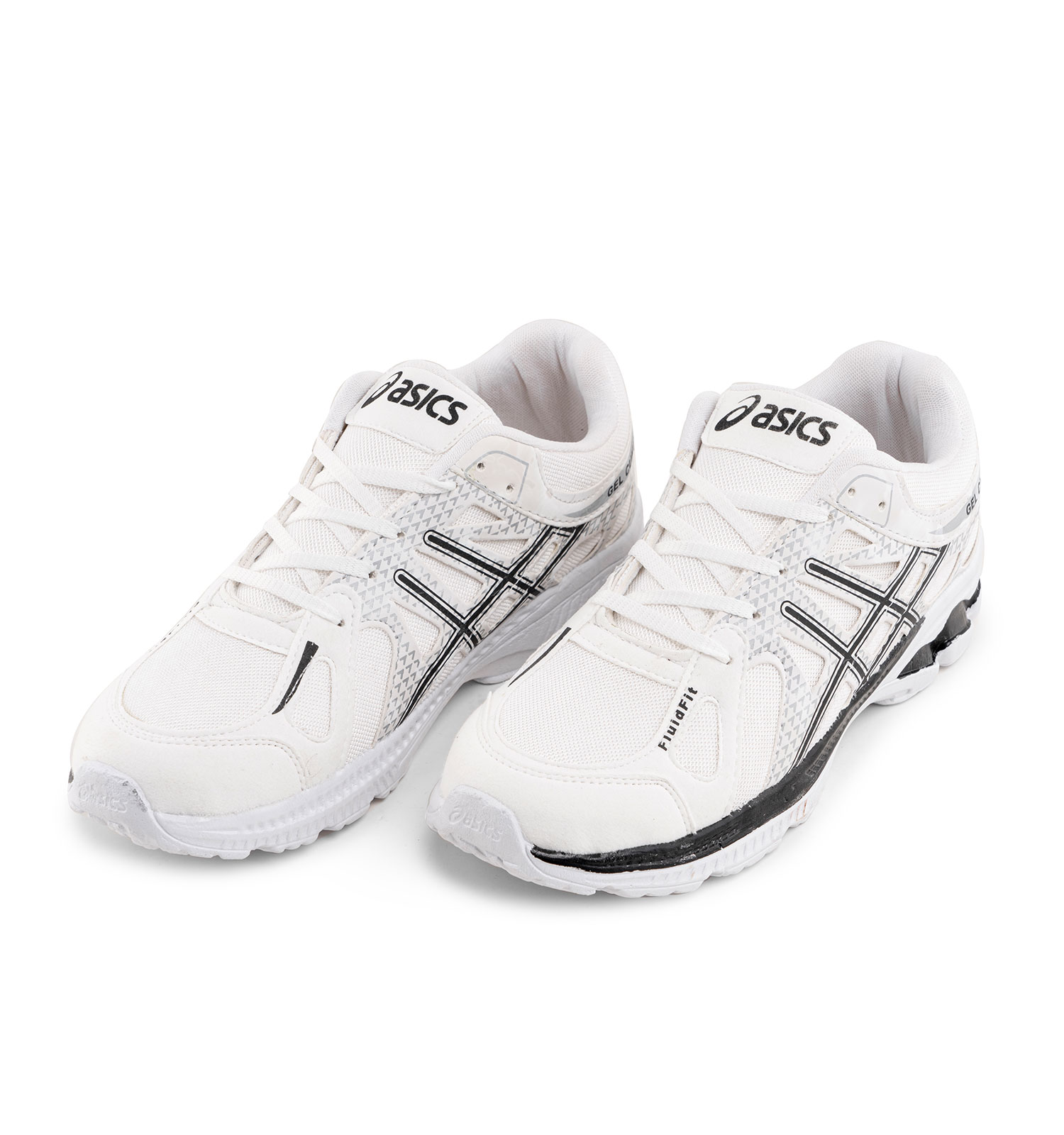 کفش اسپرت Asics مردانه سفید بندی مدل 43848