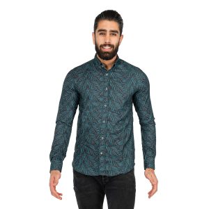 پیراهن مردانه آستین بلند هاوایی Alvin مدل 41508