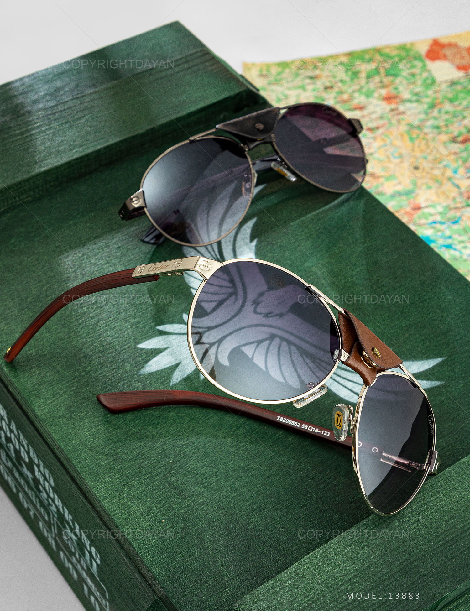 عینک آفتابی مردانه Cartier مدل 13883