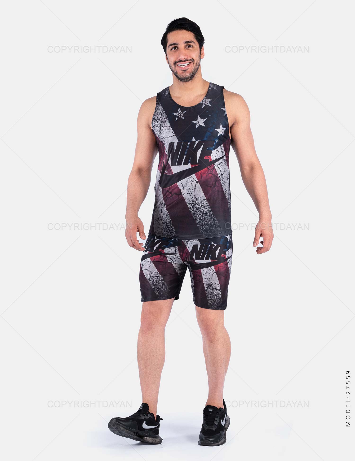 ست رکابی شلوارک مردانه Nike مدل 27559