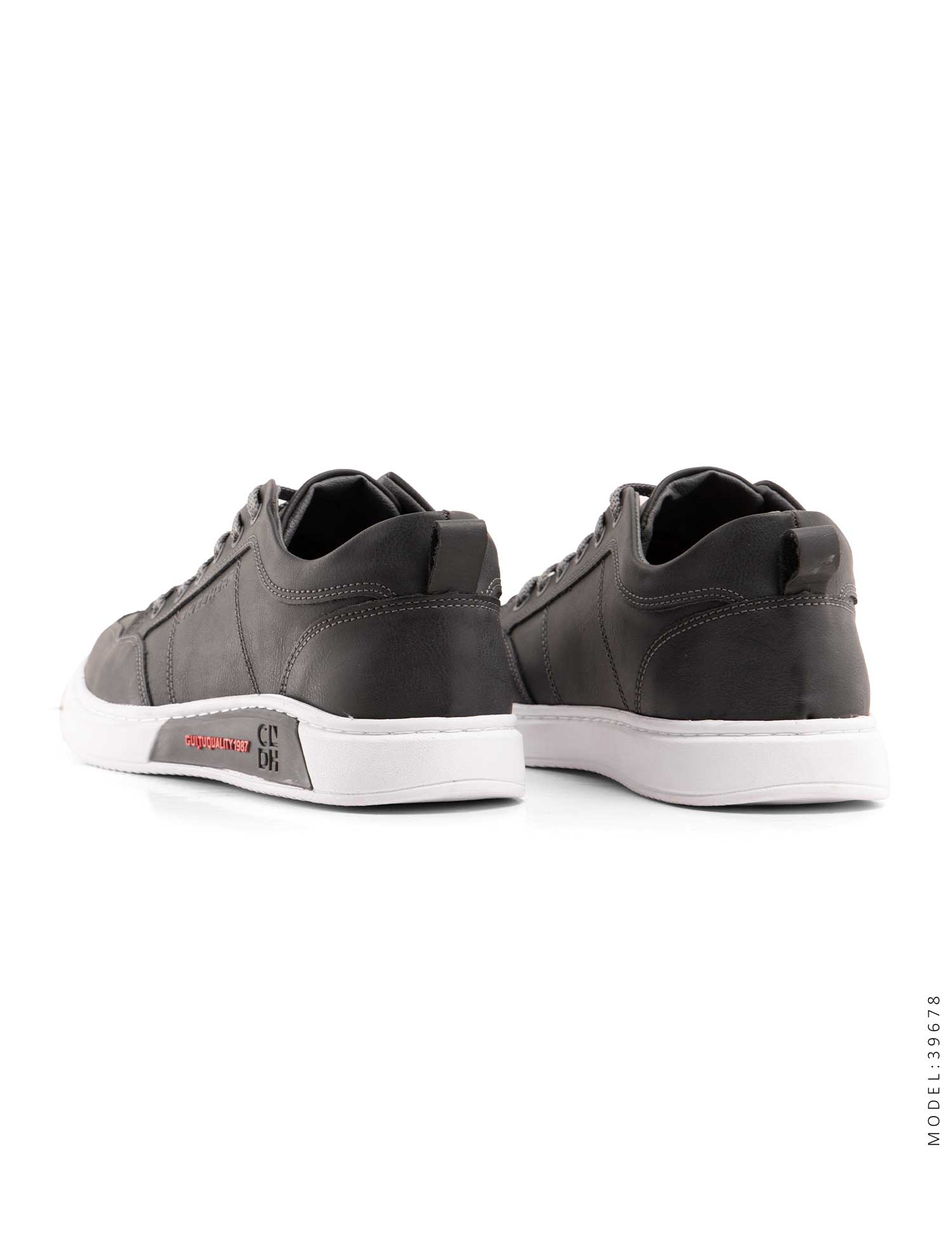 کفش روزمره مردانه Skechers چرم مصنوعی ببند دار طوسی تیره مدل 41632