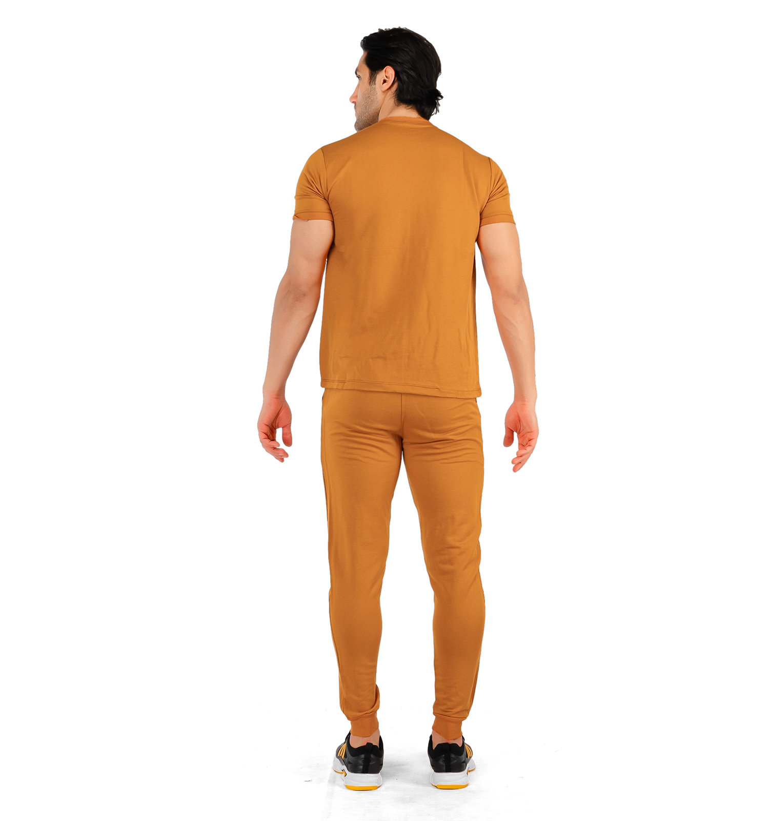 ست تیشرت شلوار مردانه آستین کوتاه Polo ساده یقه گرد مدل 43128