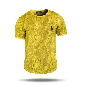 تیشرت مردانه طرحدار یقه گرد Polo مدل 38051