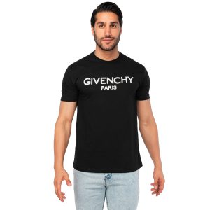 تیشرت Givenchy یقه گرد مردانه مشکی ساده مدل 44604