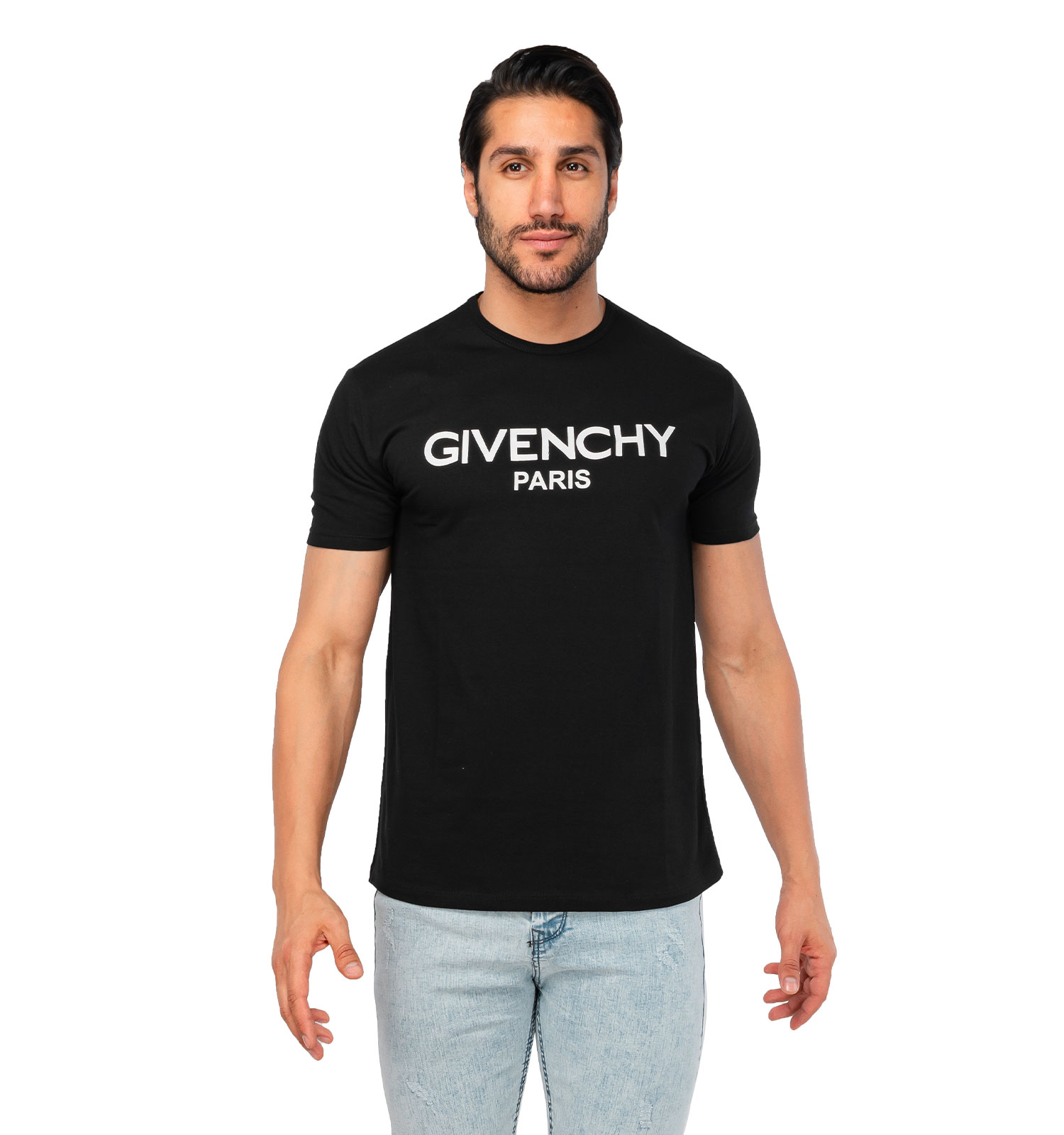 تیشرت Givenchy یقه گرد مردانه مشکی ساده مدل 44604