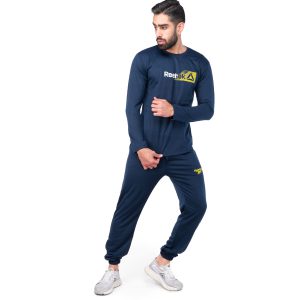 ست بلوز شلوار مردانه سرمه ای Reebok یقه گرد مدل 44742