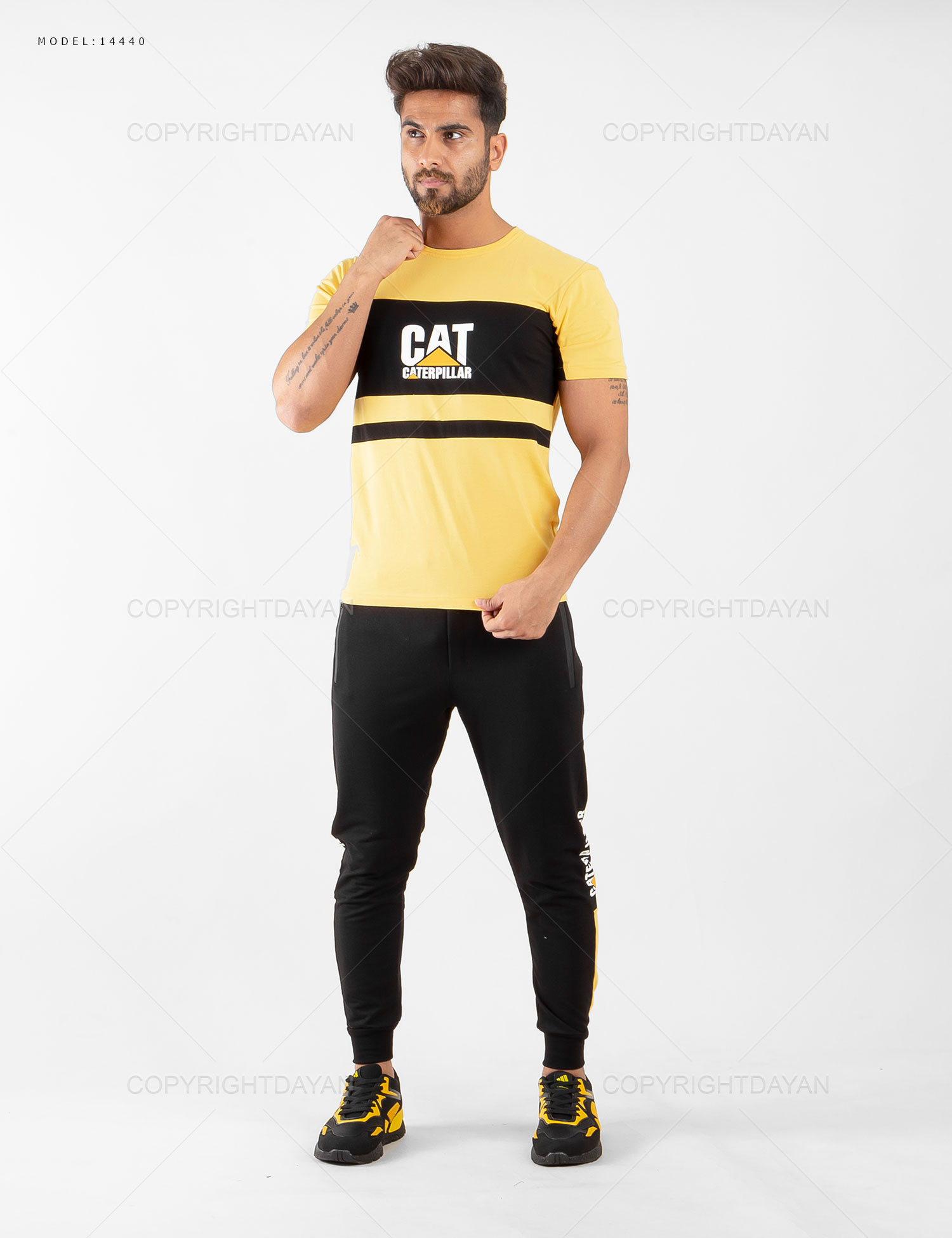 ست تیشرت شلوار مردانه Cat مدل 14440