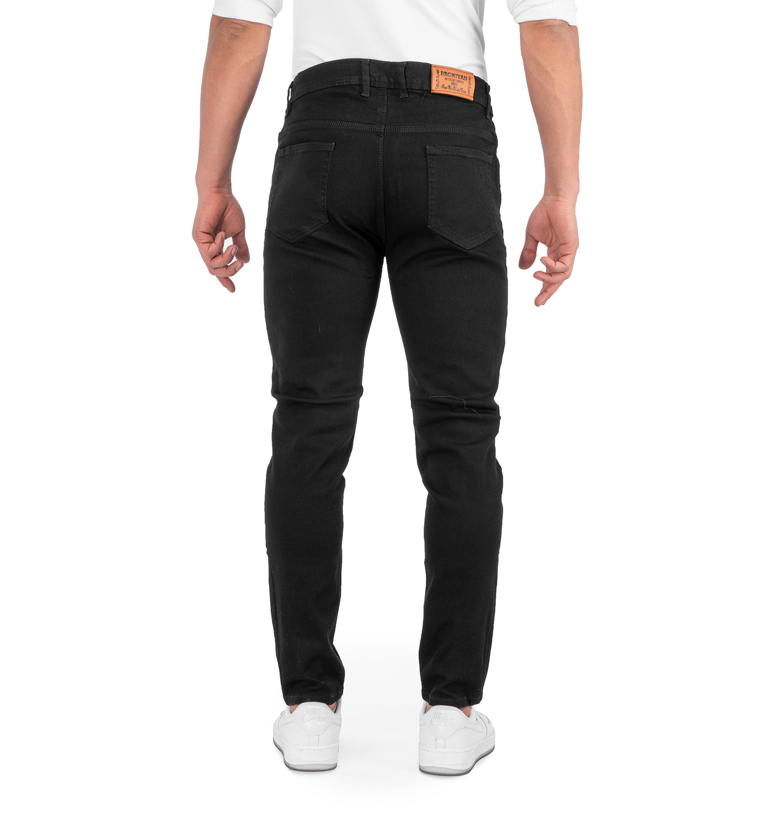 شلوار کتان راسته مردانه مشکی اسپرت مدل 42294