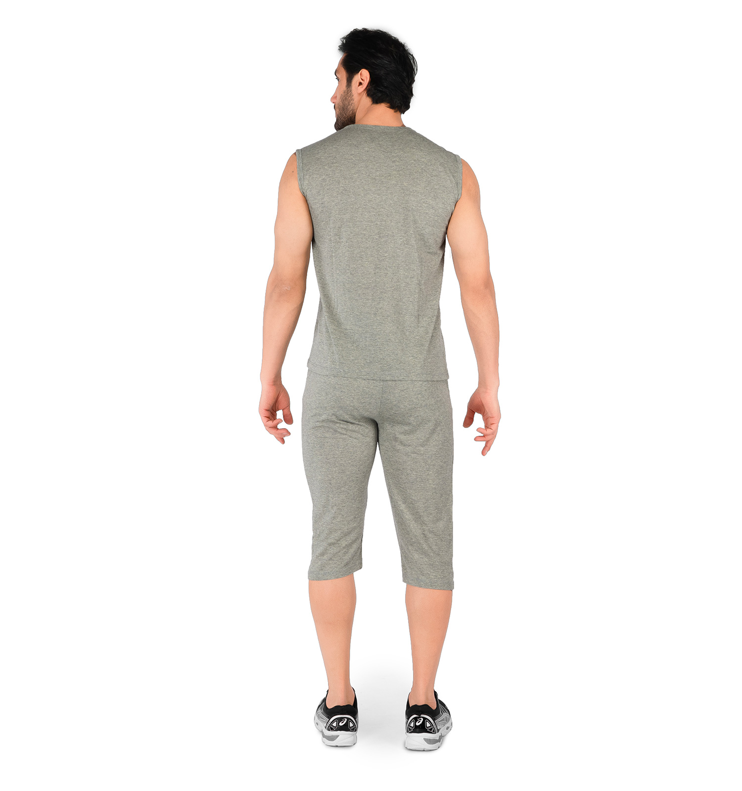 ست رکابی شلوارک مردانه آستین حلقه ای Reebok ساده یقه گرد مدل 43898