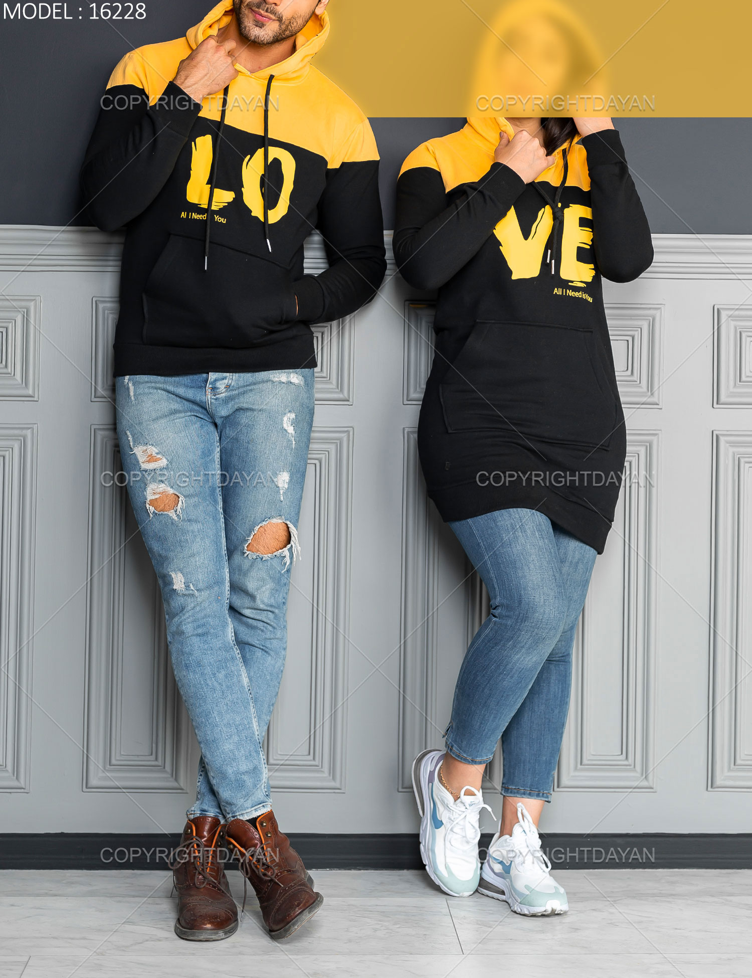 ست دونفره سویشرت Love مدل 16228